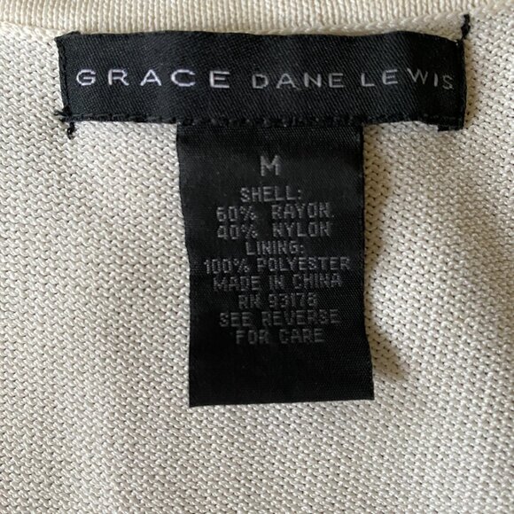 Elegant Knit Ivory Dress by Grace Dane Lewis - Picture 2 of 6